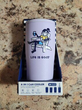 LIFE IS GOOD 4-in-1 Can Cooler - NIB
